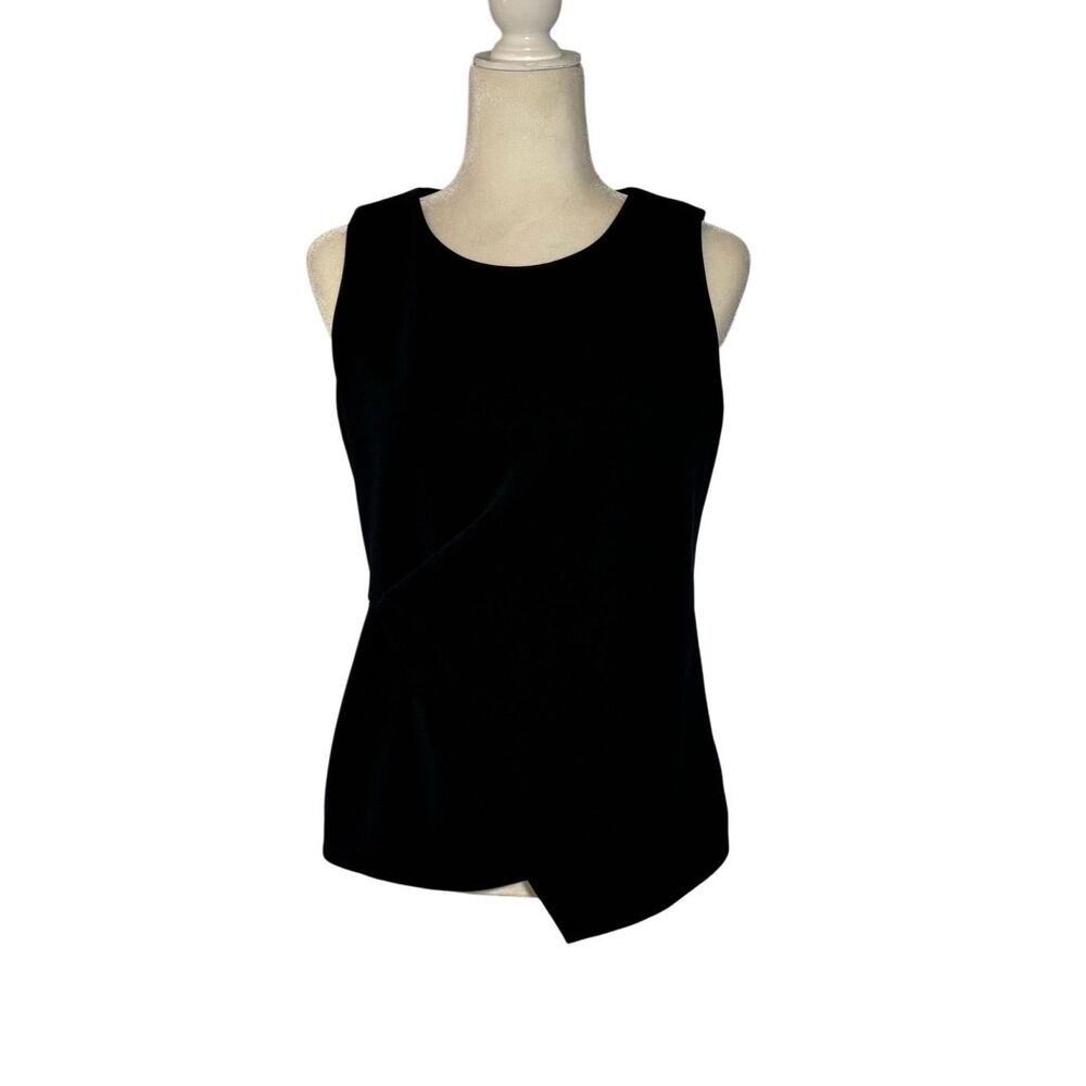 Ann Taylor draped waist navy sleeveless shell - MP